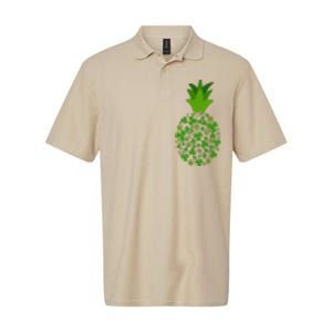 Cute Pineapple Shamrock Leaf Clover Saint Patrick's Day Softstyle Adult Sport Polo