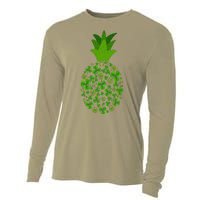 Cute Pineapple Shamrock Leaf Clover Saint Patrick's Day Cooling Performance Long Sleeve Crew