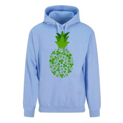 Cute Pineapple Shamrock Leaf Clover Saint Patrick's Day Unisex Surf Hoodie