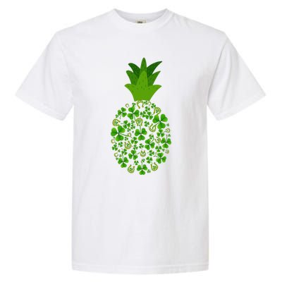 Cute Pineapple Shamrock Leaf Clover Saint Patrick's Day Garment-Dyed Heavyweight T-Shirt