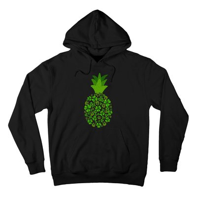 Cute Pineapple Shamrock Leaf Clover Saint Patrick's Day Hoodie