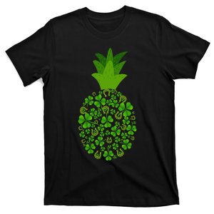 Cute Pineapple Shamrock Leaf Clover Saint Patrick's Day T-Shirt