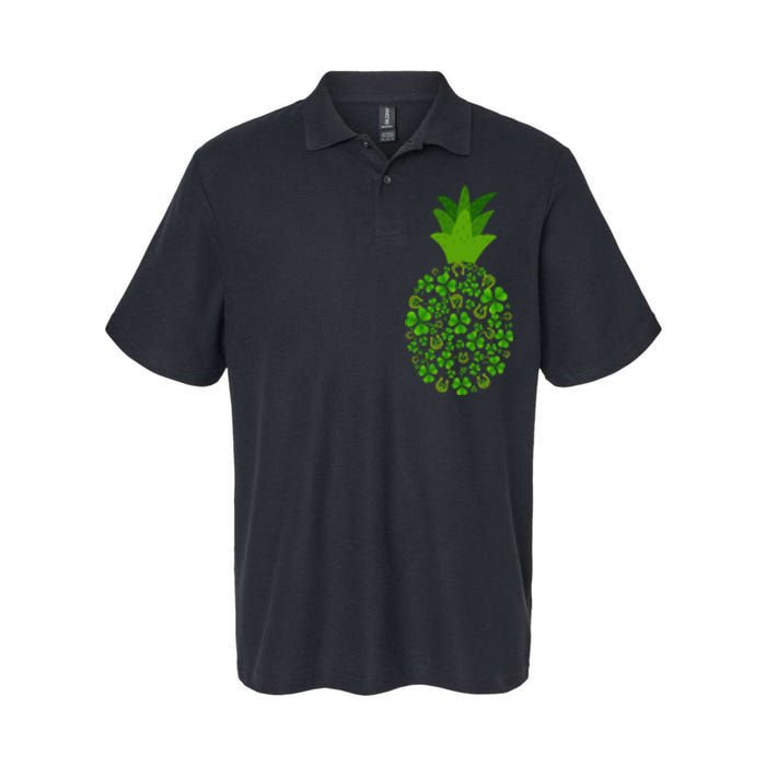 Cute Pineapple Shamrock Leaf Clover Saint Patrick's Day Softstyle Adult Sport Polo