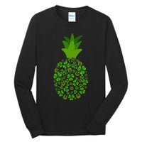 Cute Pineapple Shamrock Leaf Clover Saint Patrick's Day Tall Long Sleeve T-Shirt