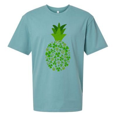 Cute Pineapple Shamrock Leaf Clover Saint Patrick's Day Sueded Cloud Jersey T-Shirt