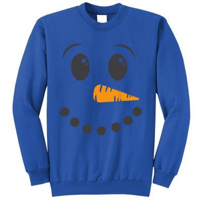 Christmas Pajama Snowman Face Funnys Sweatshirt