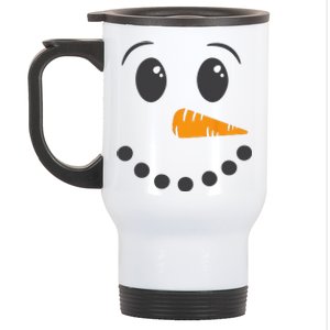 Christmas Pajama Snowman Face Funnys Stainless Steel Travel Mug