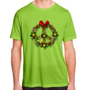 Christmas Peace Sign Love 60s 70s Tie Dye Hippie Costume Gift Adult ChromaSoft Performance T-Shirt