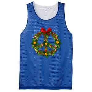 Christmas Peace Sign Love 60s 70s Tie Dye Hippie Costume Gift Mesh Reversible Basketball Jersey Tank