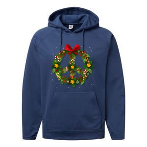 Christmas Peace Sign Love 60s 70s Tie Dye Hippie Costume Gift Performance Fleece Hoodie