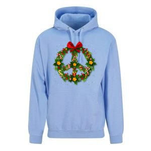 Christmas Peace Sign Love 60s 70s Tie Dye Hippie Costume Gift Unisex Surf Hoodie