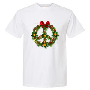 Christmas Peace Sign Love 60s 70s Tie Dye Hippie Costume Gift Garment-Dyed Heavyweight T-Shirt