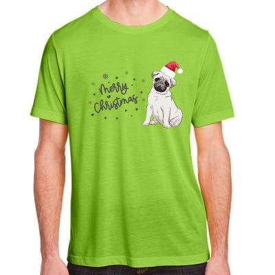 Christmas Pug Santa Hat Dog Owner Mom Funny Gift Funny Gift Adult ChromaSoft Performance T-Shirt