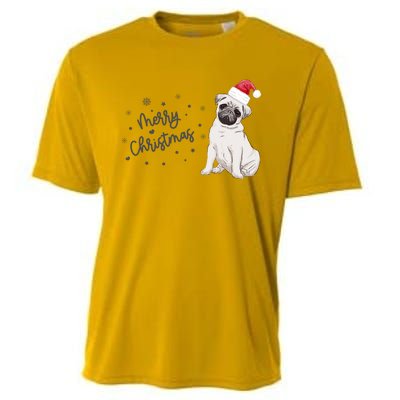 Christmas Pug Santa Hat Dog Owner Mom Funny Gift Funny Gift Cooling Performance Crew T-Shirt