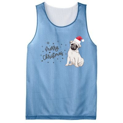 Christmas Pug Santa Hat Dog Owner Mom Funny Gift Funny Gift Mesh Reversible Basketball Jersey Tank