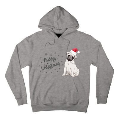 Christmas Pug Santa Hat Dog Owner Mom Funny Gift Funny Gift Tall Hoodie