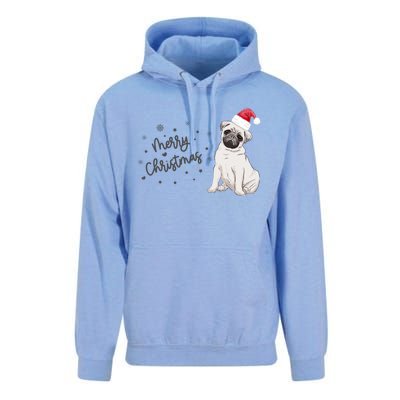 Christmas Pug Santa Hat Dog Owner Mom Funny Gift Funny Gift Unisex Surf Hoodie