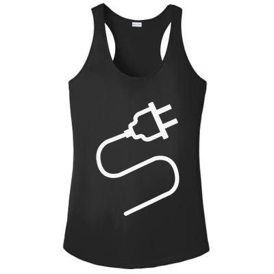 Couple Plug Socket Matching Costume Funny Halloween Gifts Gift Ladies PosiCharge Competitor Racerback Tank