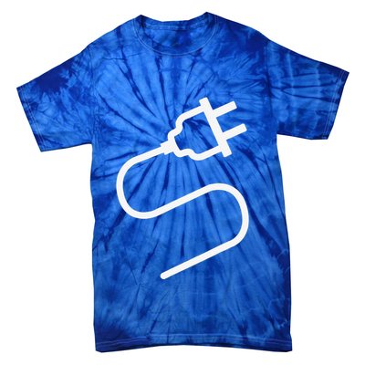 Couple Plug Socket Matching Costume Funny Halloween Gifts Gift Tie-Dye T-Shirt