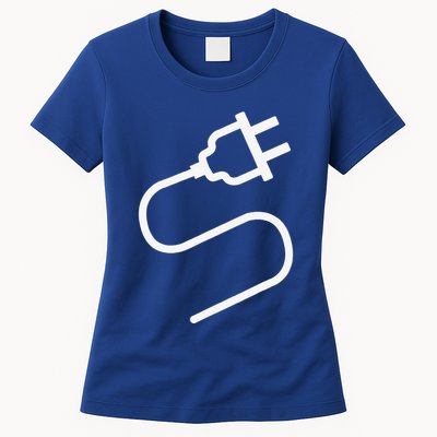 Couple Plug Socket Matching Costume Funny Halloween Gifts Gift Womens T-Shirt