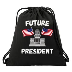 Class President Student Funny Future President Drawstring Bag