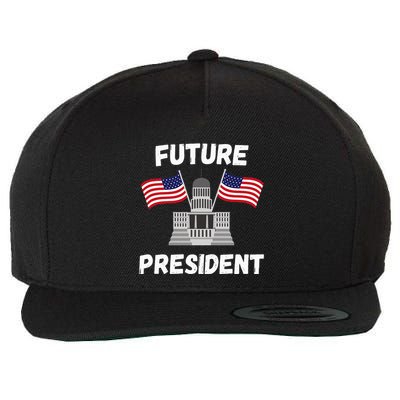 Class President Student Funny Future President Wool Snapback Cap