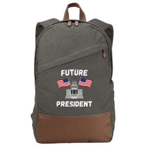 Class President Student Funny Future President Cotton Canvas Backpack