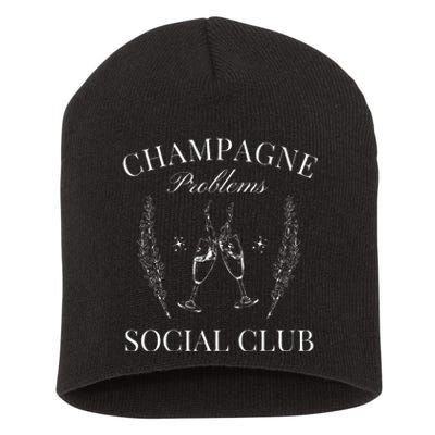 Champagne Problems Social Club Short Acrylic Beanie