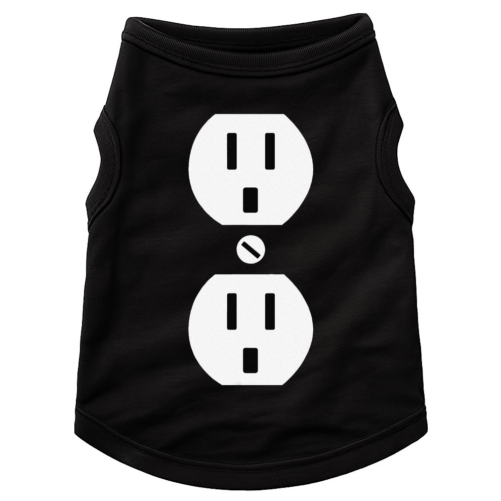 Couple Plug Socket Matching Costume Funny Halloween Gifts Doggie Tank