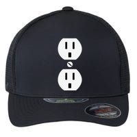 Couple Plug Socket Matching Costume Funny Halloween Gifts Flexfit Unipanel Trucker Cap