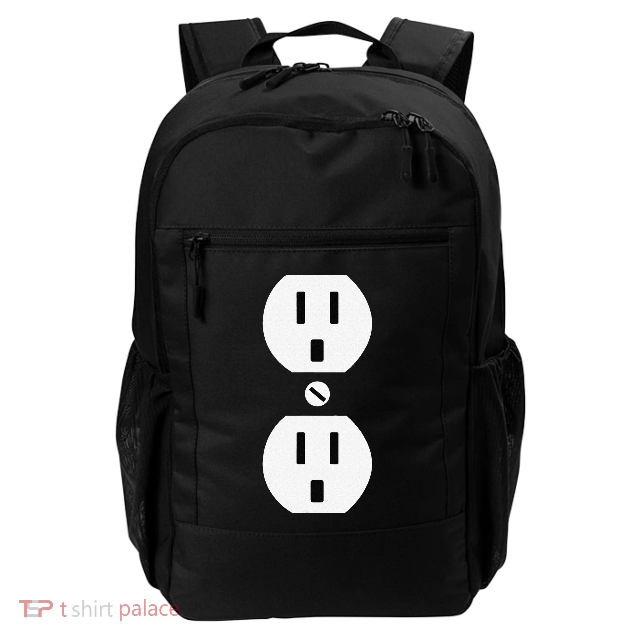 Couple Plug Socket Matching Costume Funny Halloween Gifts Backpack
