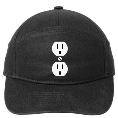 Couple Plug Socket Matching Costume Funny Halloween Gifts 7-Panel Snapback Hat