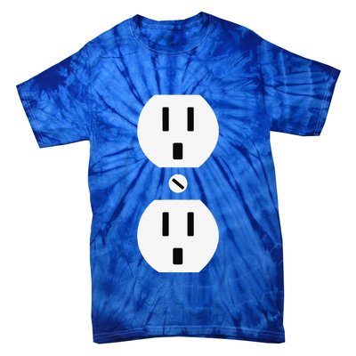 Couple Plug Socket Matching Costume Funny Halloween Gifts Tie-Dye T-Shirt
