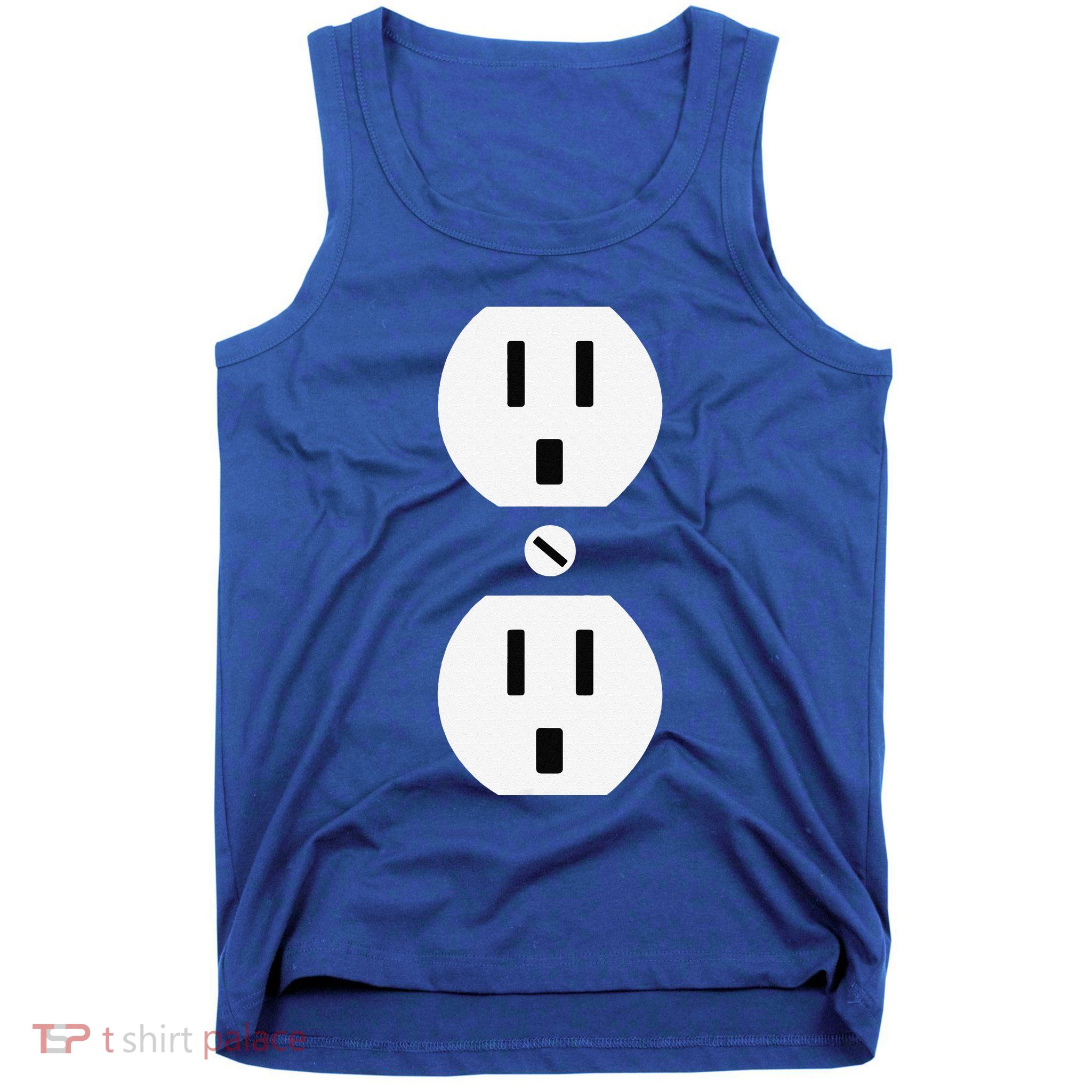 Couple Plug Socket Matching Costume Funny Halloween Gifts Tank Top