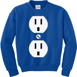 Couple Plug Socket Matching Costume Funny Halloween Gifts Kids Sweatshirt