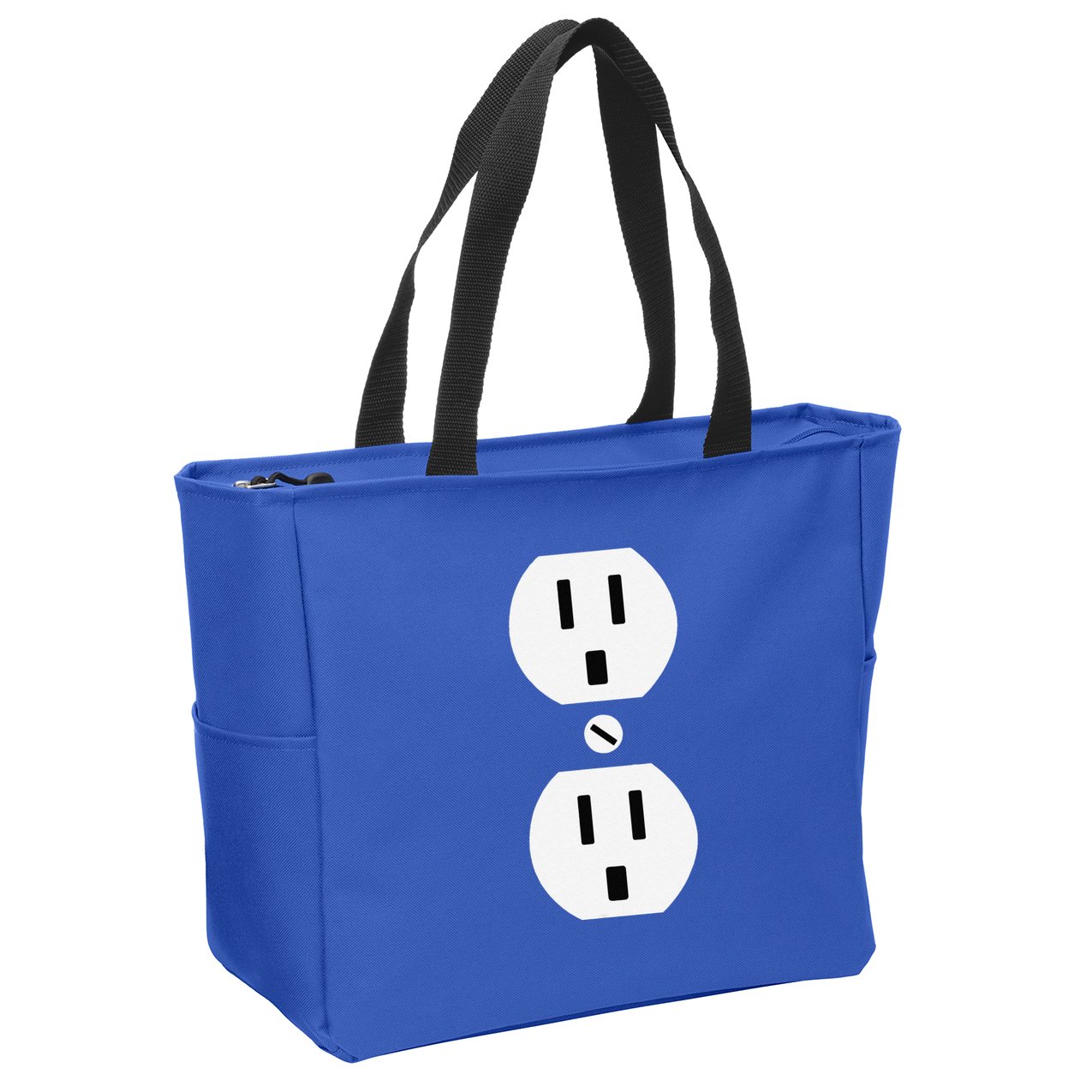 Couple Plug Socket Matching Costume Funny Halloween Gifts Zip Tote Bag