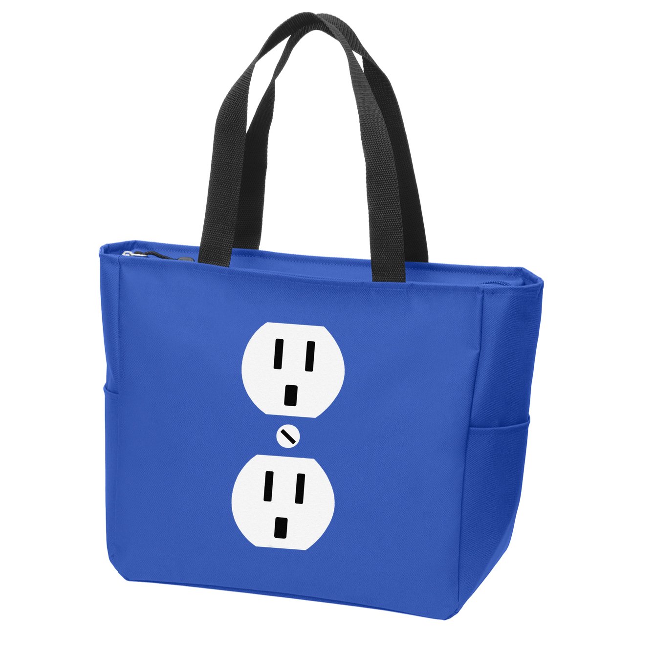 Couple Plug Socket Matching Costume Funny Halloween Gifts Zip Tote Bag