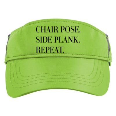 Chair Pose Side Plank Repeat Gift Yoga Gift Adult Drive Performance Visor