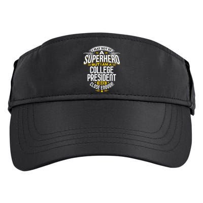 College President Superhero Presidents Gift Idea Adult Drive Performance Visor