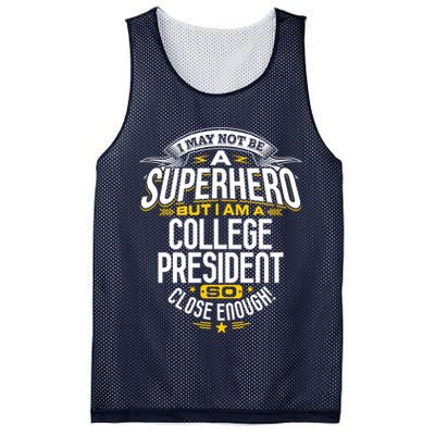 College President Superhero Presidents Gift Idea Mesh Reversible Basketball Jersey Tank