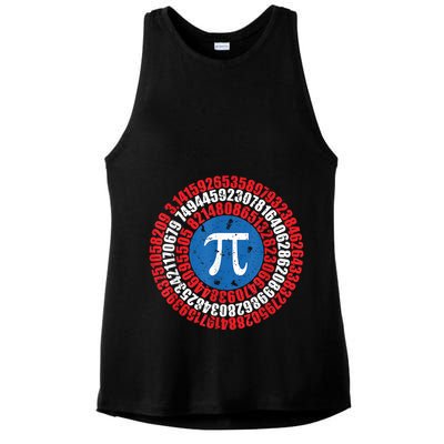 Captain Pi Superhero Pi Day & Math Lover Ladies PosiCharge Tri-Blend Wicking Tank