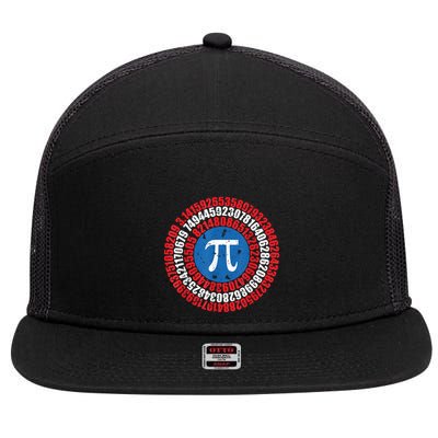 Captain Pi Superhero Pi Day & Math Lover 7 Panel Mesh Trucker Snapback Hat