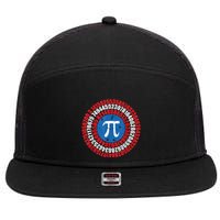 Captain Pi Superhero Pi Day & Math Lover 7 Panel Mesh Trucker Snapback Hat