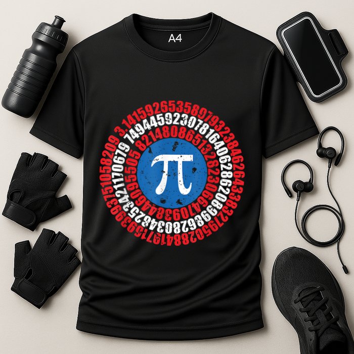 Captain Pi Superhero Pi Day & Math Lover Performance Shirt