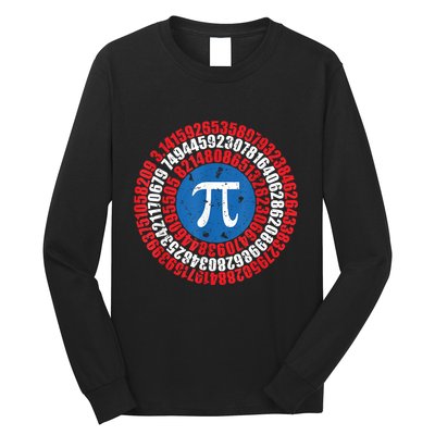 Captain Pi Superhero Pi Day & Math Lover Long Sleeve Shirt