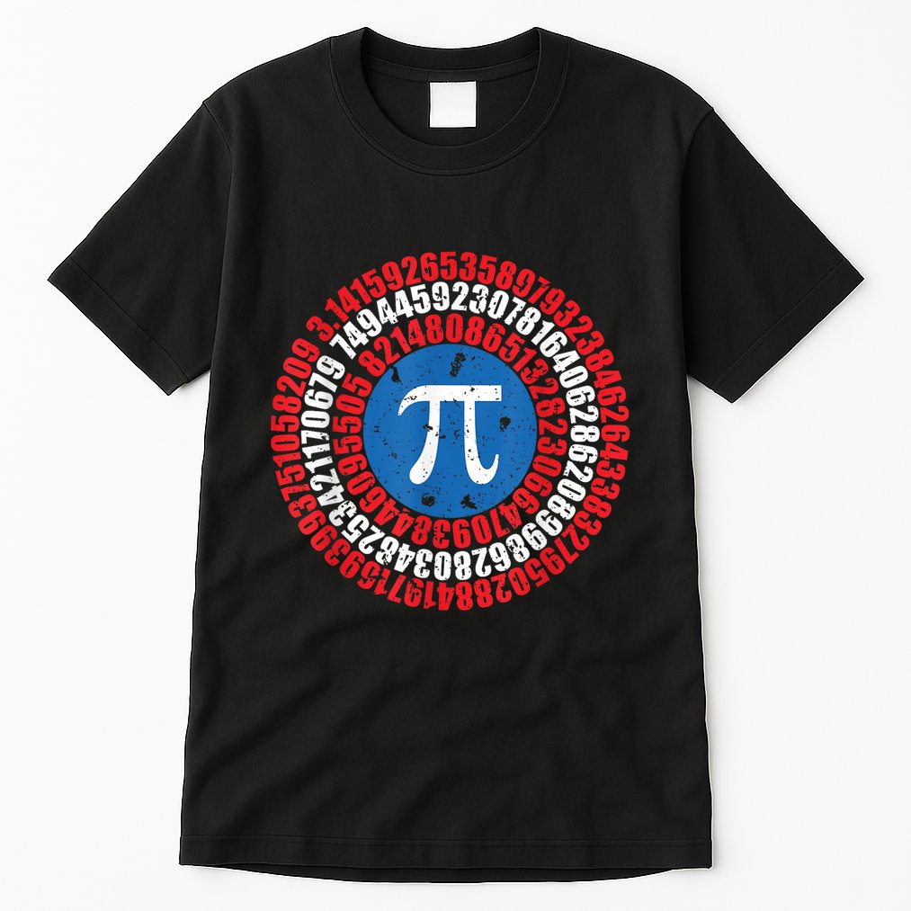 Captain Pi Superhero Pi Day & Math Lover Tall T-Shirt