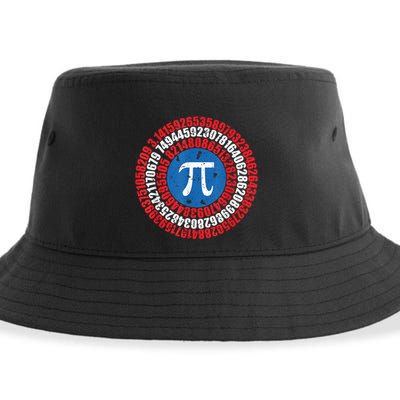 Captain Pi Superhero Pi Day & Math Lover Sustainable Bucket Hat