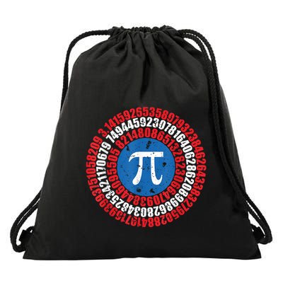 Captain Pi Superhero Pi Day & Math Lover Drawstring Bag