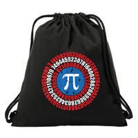 Captain Pi Superhero Pi Day & Math Lover Drawstring Bag