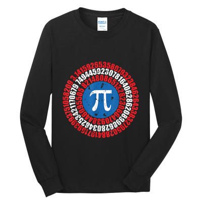 Captain Pi Superhero Pi Day & Math Lover Tall Long Sleeve T-Shirt